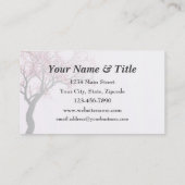 Roze Bloesemboom Visitekaartje (Achterkant)