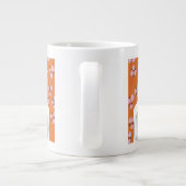 Roze bloesemdame - Oranje Grote Koffiekop (Achterkant)