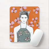 Roze bloesemdame - Oranje Muismat (Met muis)