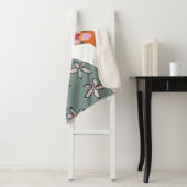 Roze bloesemdame - Oranje Sherpa Deken (In situ)