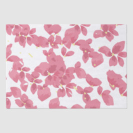 Roze bloesemprint Valentijnsday tissuepapier