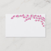 Roze bloesems afsprakenkaartje (Achterkant)