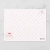 Roze bloesems "Bedankt" Briefkaart (Achterkant)