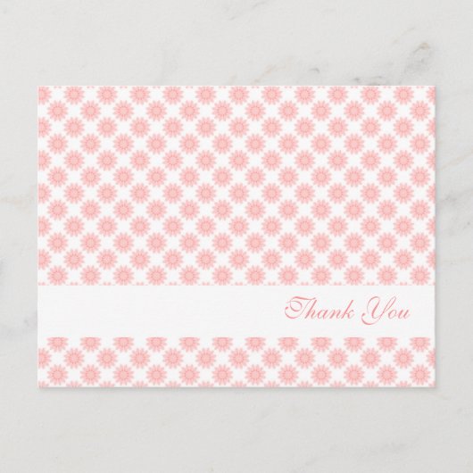 Roze bloesems "Bedankt" Briefkaart (Voorkant)