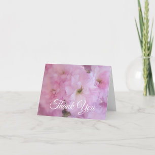 Roze bloesems Bedankt voor je briefkaarten