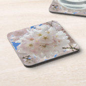 Roze bloesems. bier onderzetter (Linkerzijde)