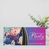 Roze bloesems Bloembloem Birthday Party Invitation Kaart (Staand voorkant)