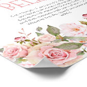 Roze Bloesems Bloemstuk Hoe Groot is Mamma's Buik Poster (Hoek)
