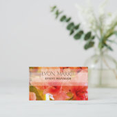 Roze Bloesems bloesem Zakelijke Kaart Visitekaartje (Staand voorkant)