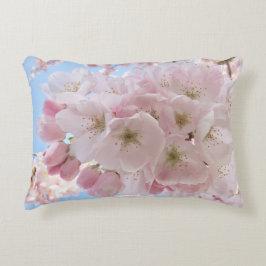 Roze bloesems Blue Sky. Accent Kussen