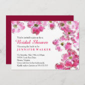 Roze bloesems Bridal Weddenschap Kaart (Voorkant / Achterkant)