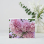 Roze bloesems briefkaart (Staand voorkant)