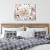 Roze bloesems. canvas afdruk (Insitu (Slaapkamer))