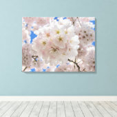 Roze bloesems. canvas afdruk (Insitu (Houten vloer))