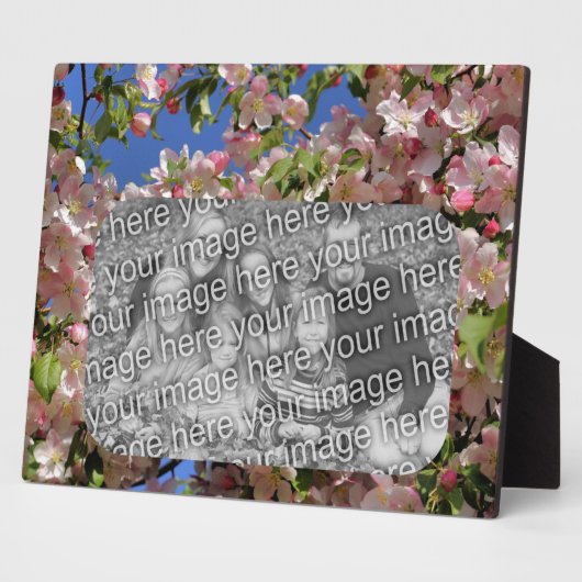 Roze bloesems Creëer Uw eigen foto Fotoplaat (Zijkant)