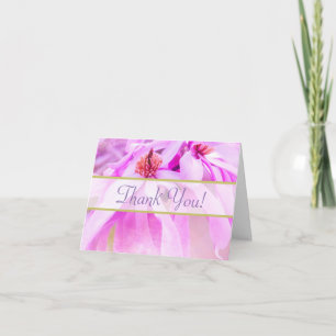  roze bloesems dank u bedankkaart