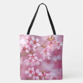 Roze bloesems Embleem voor groot Tas (Achterkant)