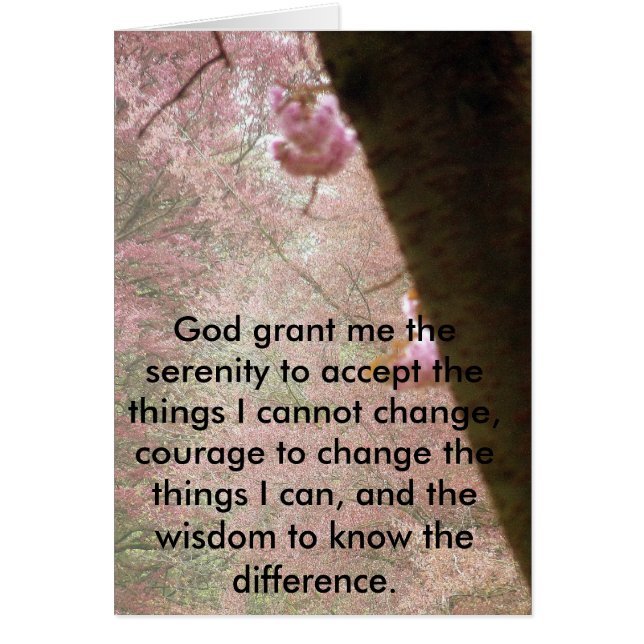 Roze bloesems en serenity Verse (Voorkant)