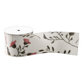 Roze bloesems en tekenflesjes grosgrain lint (Spoel)