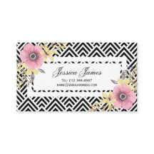 Roze bloesems Floral Chevron Spring