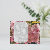Roze bloesems Floral Foto Briefkaart (Staand voorkant)