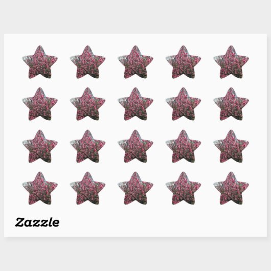Roze bloesems Floral Sticker (Vel)