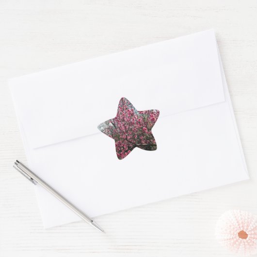 Roze bloesems Floral Sticker (Envelop)