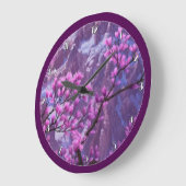 Roze bloesems Floral Wall klok (Hoek)