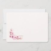 Roze Bloesems Foto Religieuze Uitnodiging (Achterkant)