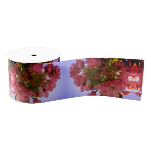 Roze bloesems grosgrain lint