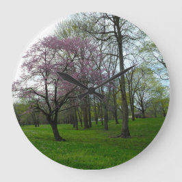 Roze bloesems grote klok