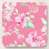 Roze Bloesems Hard Plastic Onderzetter (Voorkant)