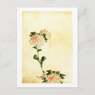 Roze bloesems, Hokusai Fine Art Briefkaart