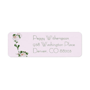 Roze bloesems, Hokusai Japans Kunstwerk Etiket