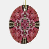 Roze Bloesems Kaleidoscoop Bloemen Ornament (Rechts)