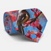 Roze bloesems Kunstschilder Stropdas (Opgerold)