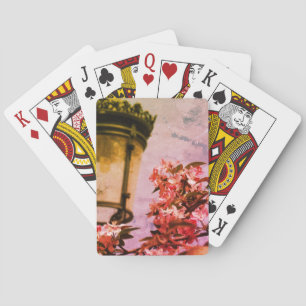 Roze Bloesems, Lamp Fotografie Speelkaarten