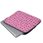 Roze bloesems, laptophoes laptop sleeve (Voorkant onderkant)