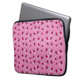 Roze bloesems, laptophoes laptop sleeve (Voorkant Links)