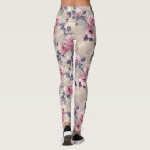 Roze Bloesems Leggings (Achterkant)