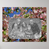 Roze bloesems Lijst Creëer Uw eigen foto Poster (Voorkant)