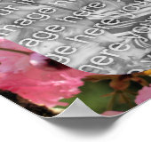 Roze bloesems Lijst Creëer Uw eigen foto Poster (Hoek)