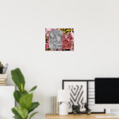 Roze bloesems Lijst Creëer Uw eigen foto Poster (Thuiskantoor)