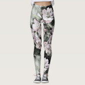  roze bloesems op een tak leggings (Voorkant)