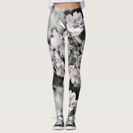  roze bloesems op een tak leggings