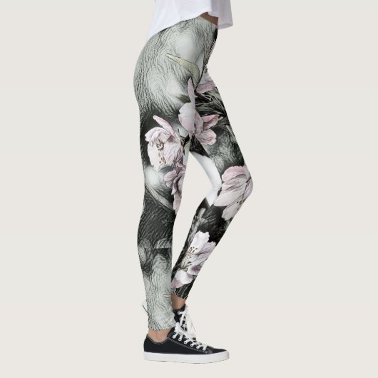 roze bloesems op een tak leggings (Rechts)