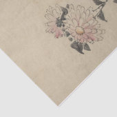 Roze bloesems op laag niveau door Hokusai Tissuepapier (Detail)