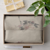 Roze bloesems op laag niveau door Hokusai Tissuepapier (Geschenk)