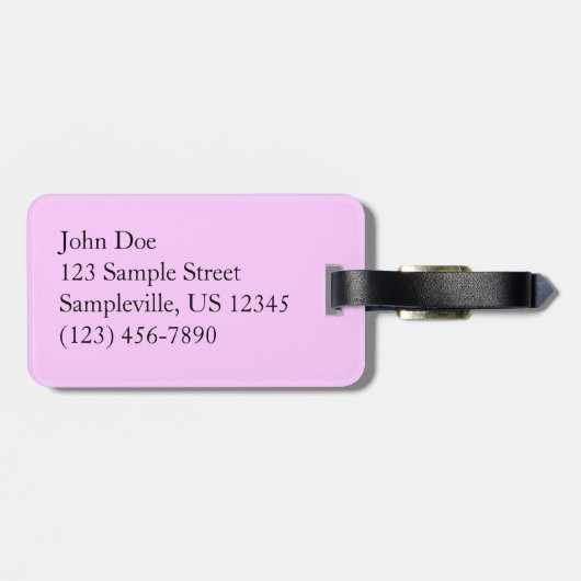 Roze bloesems op sierbloemen bagagelabel (Achterkant horizontaal)