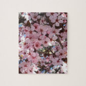 Roze bloesems op sierbloemen legpuzzel (Verticaal)